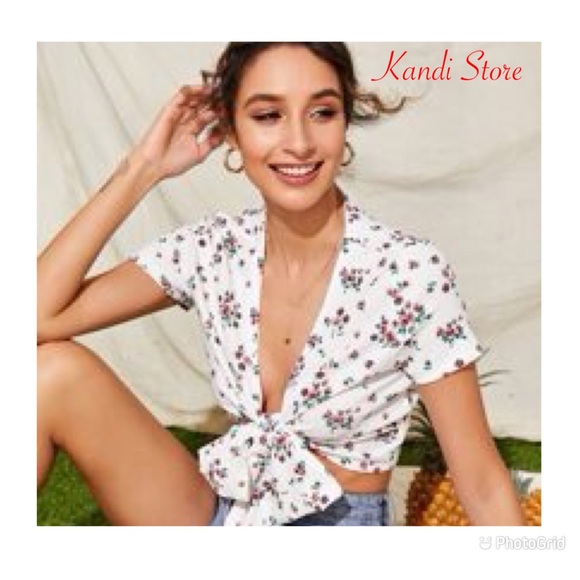Tops - Floral Crop Top